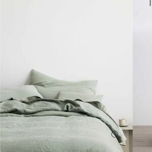 Sage green Cultiver LINEN duvet cover KING
